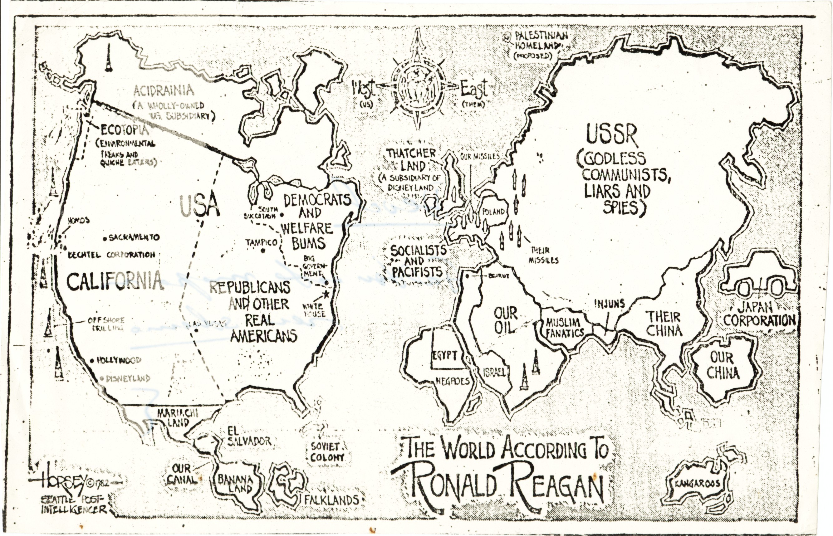 Mapa mundi jocoso.
