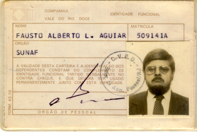 Carteira de Identidade Funcional de Fausto.