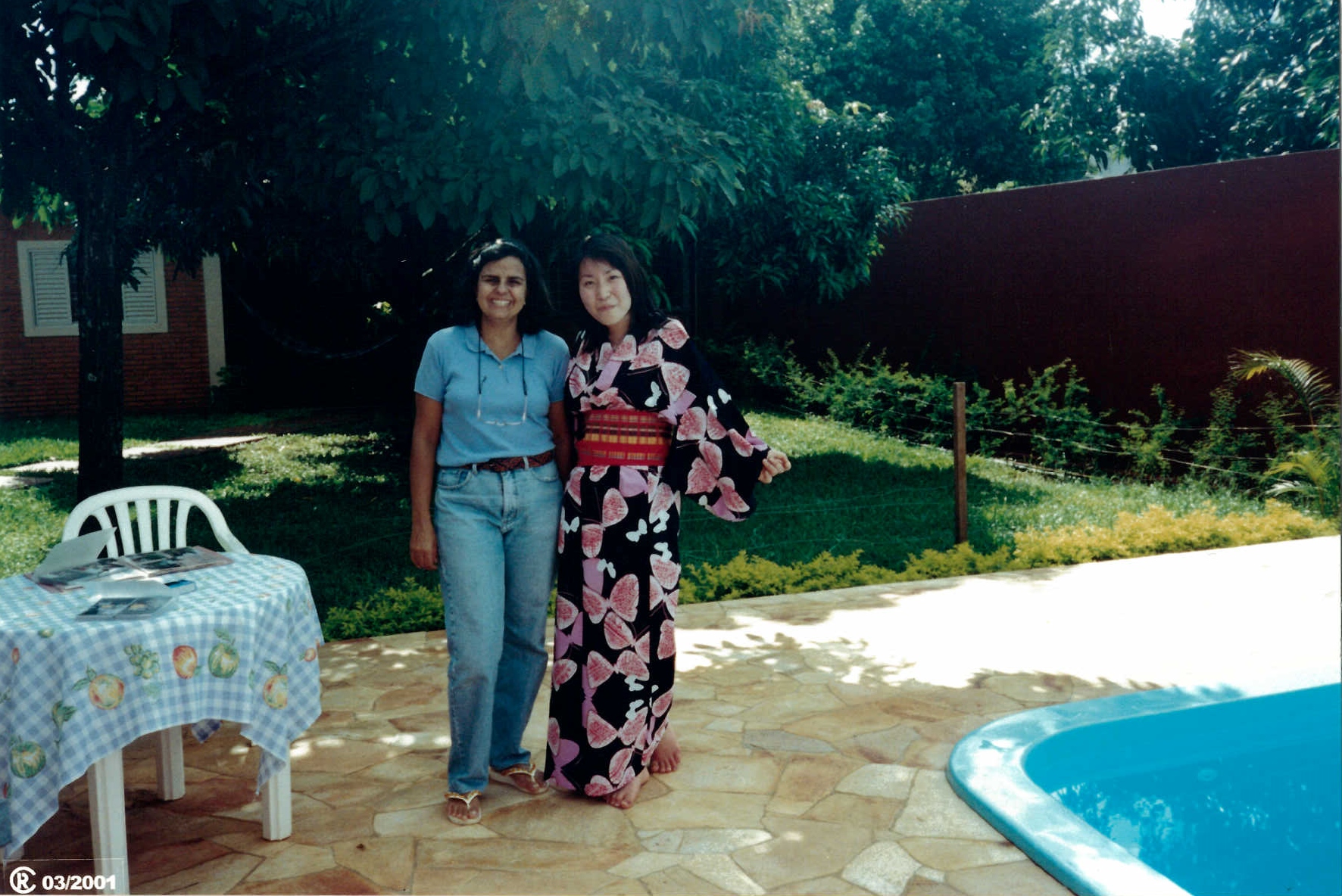 Rosário e Rie Nakamura, mãe hospedeira e filha intercambista