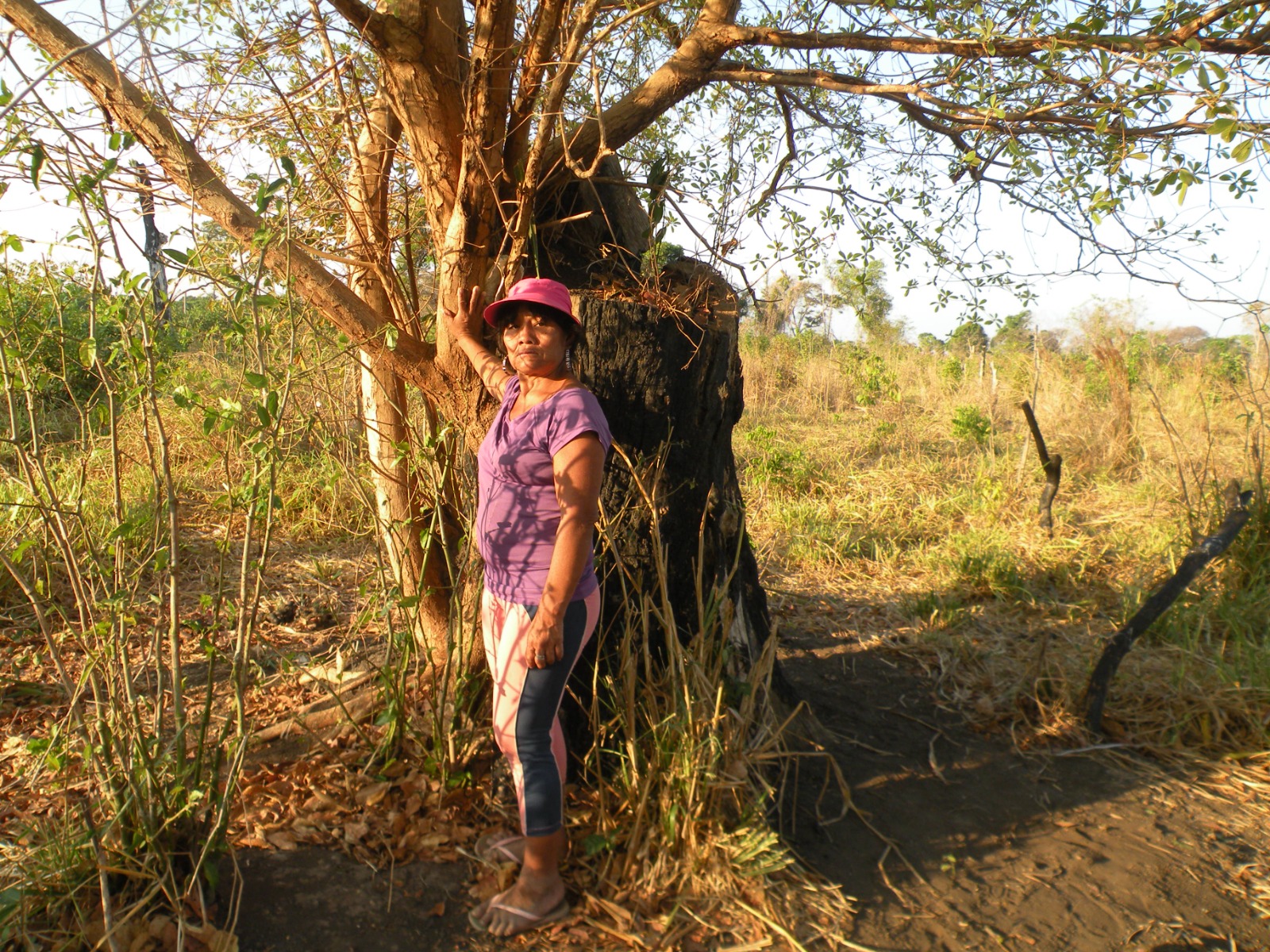 Sua mãe, Kawkamy, na identificação da terra indígena Taego Ãwa.