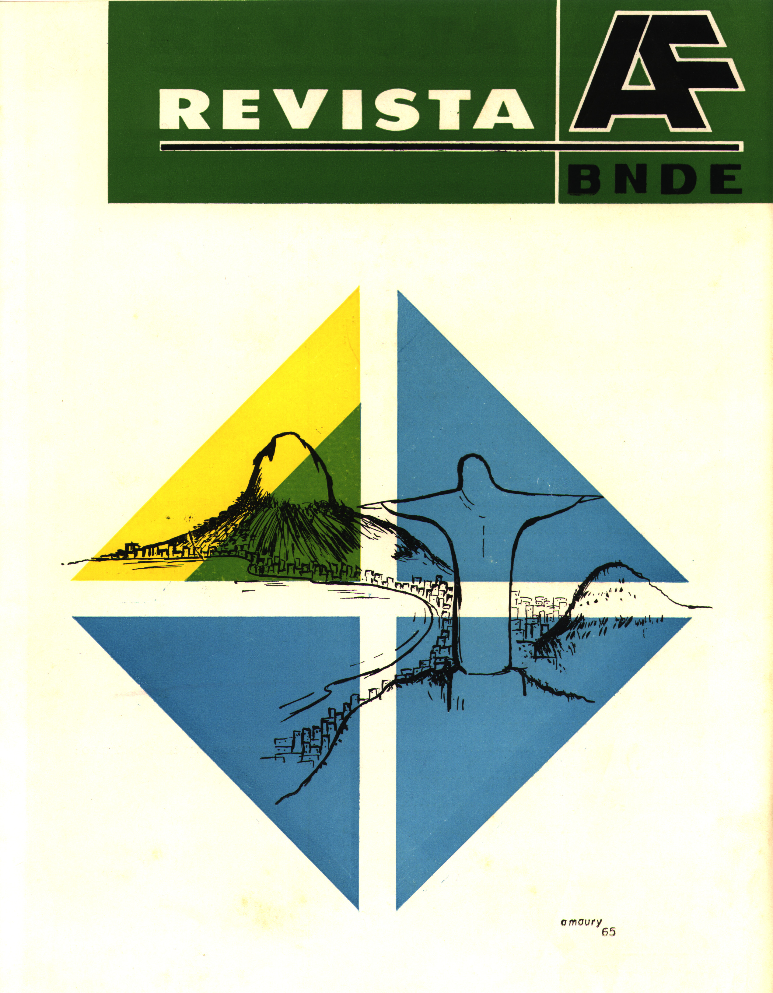 Capa da revista da Associação dos Funcionários do Banco Nacional de Desenvolvimento (AFBNDE), uma associação ativa que promovia eventos culturais dentro da empresa e da qual Henio foi diretor social até o ano de 1965.