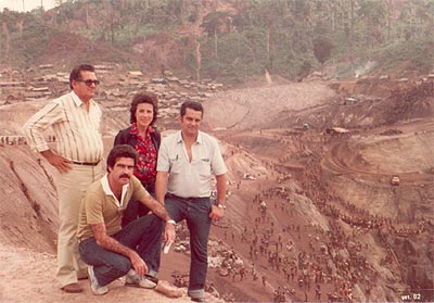 Shirley em atividade em Serra Pelada