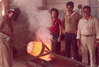 A fundição do ouro de Serra Pelada.