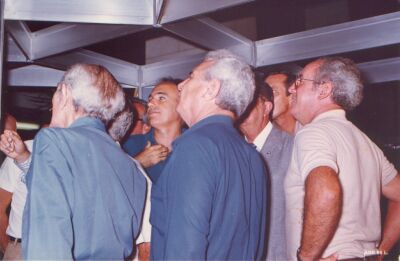 Comemoração dos 20 anos do Porto de Tubarão. Na foto, Dr. Belesa, Raymundo Mascarenhas, Francisco José Schettino e Cândido Cotta Pacheco como representante do Porto Ponta da Madeira.
