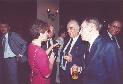Shirley, Paulo Magalhães, Eliezer Batista, Mario Rola e Vilela na comemoração dos 50 anos da CVRD. 1992.
