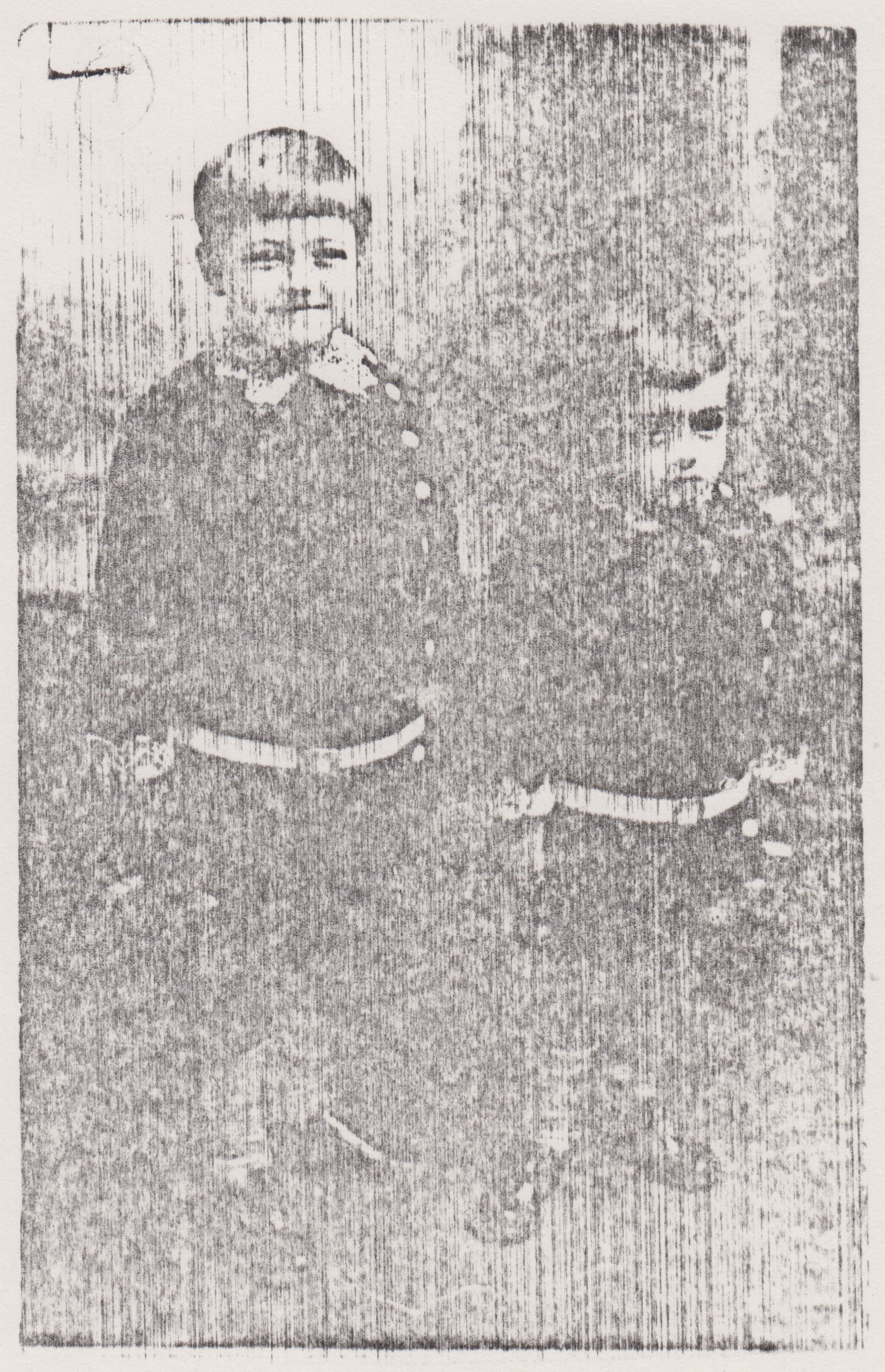 Retrato dos irmãos Aron e Jack Franco quando eram crianças.