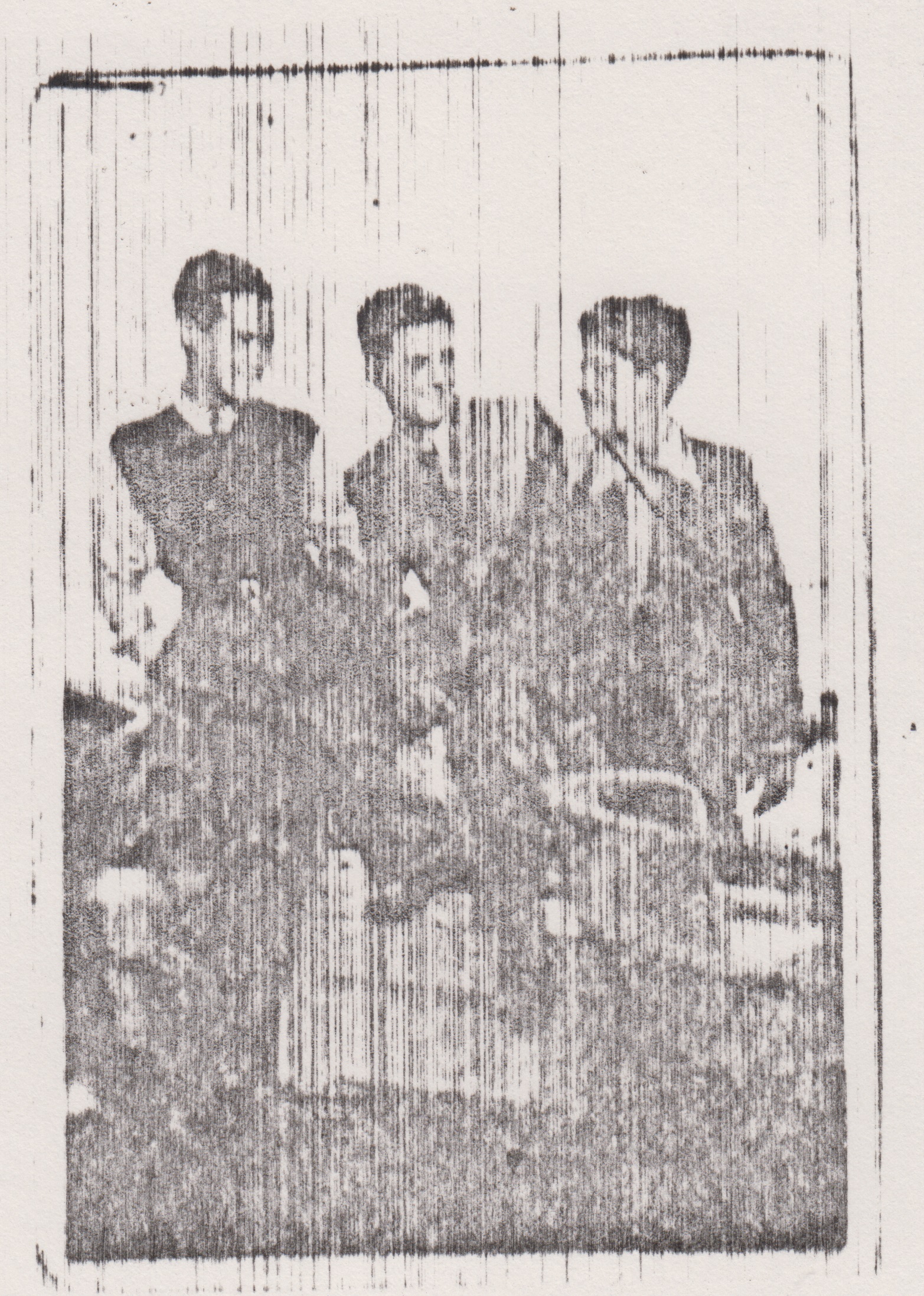 Irmãos Franco na Itália, à espera da viagem de Alberto para os Estados Unidos. Da esquerda para a direita: Aron Franco (irmão), Jack Franco e Alberto Franco (irmão).