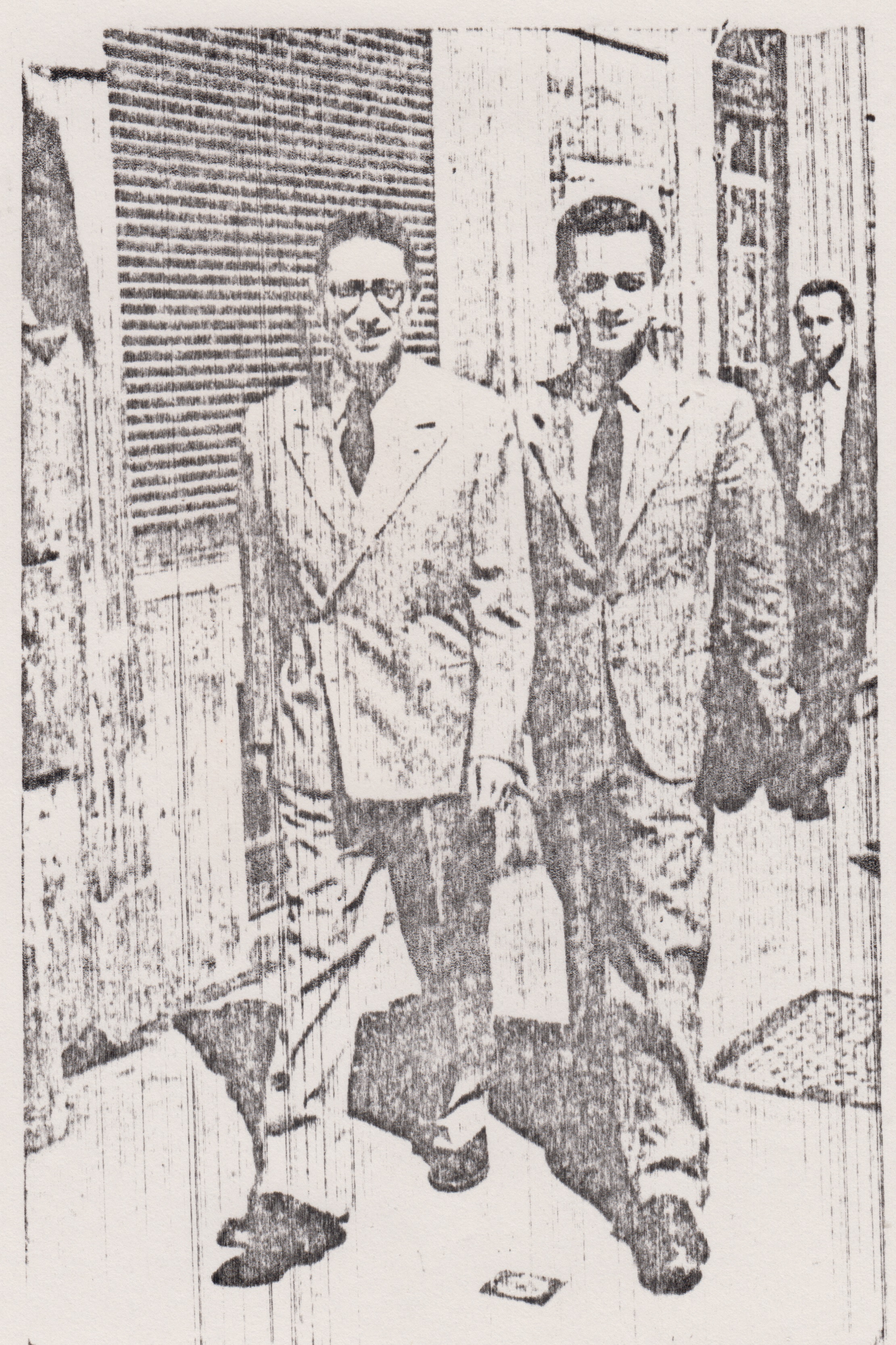 Jack Franco e seu patrão, Moni Pontremoli, passeando nas ruas de Roma (Itália) após a libertação da cidade, no meio do ano de 1944.
