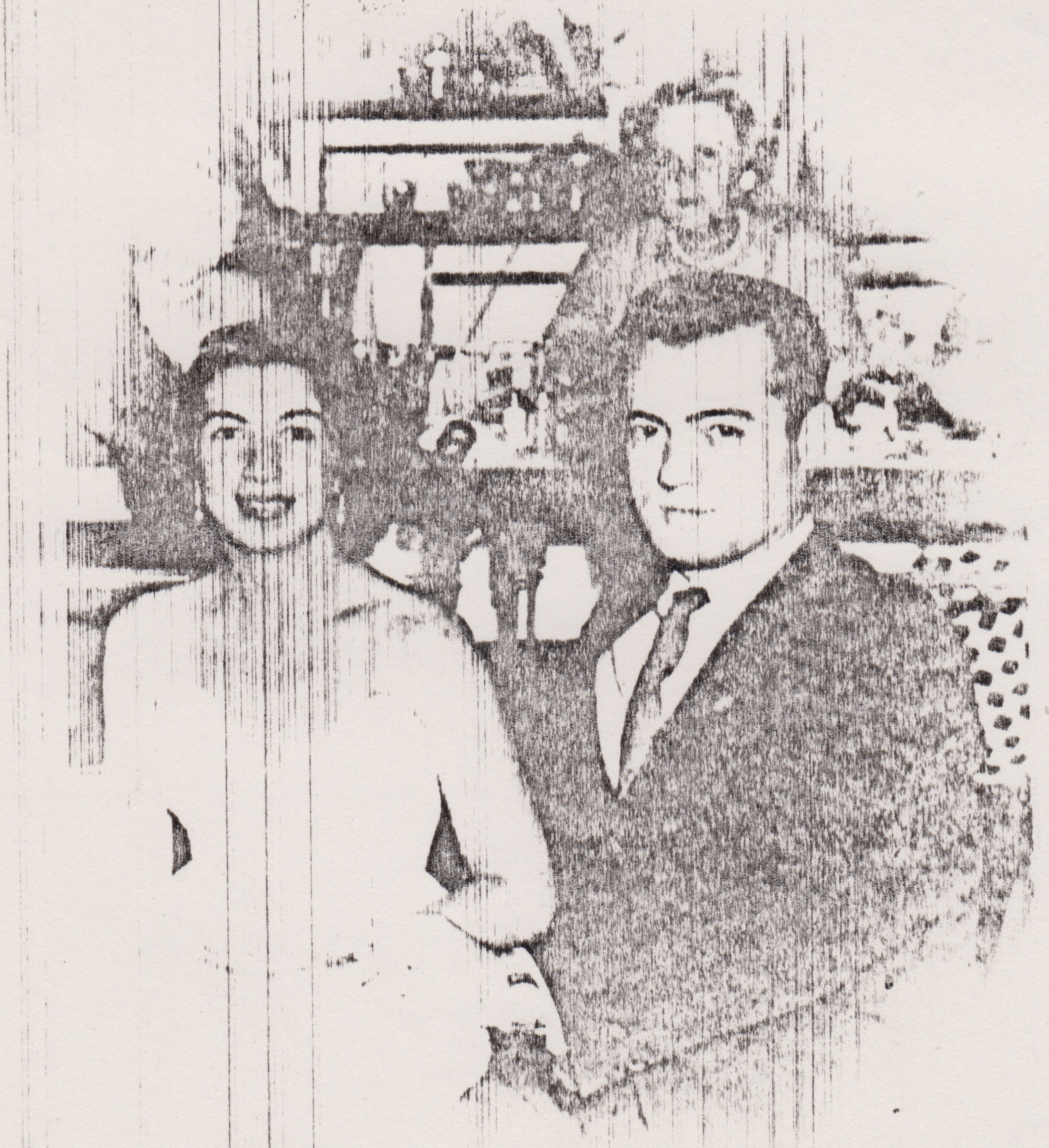 Retrato de Jack Franco e sua esposa, Clara Franco, tirada em um restaurante em Los Angeles (Estados Unidos).