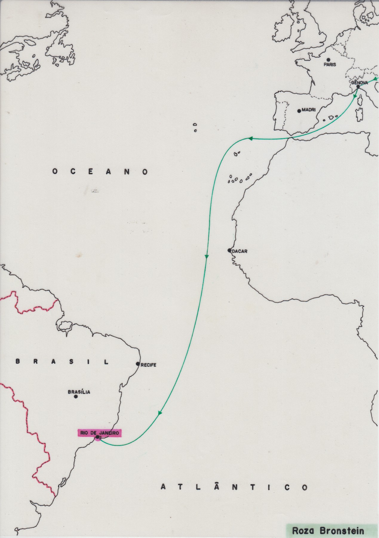 Mapa de trajetória de Rosa Bronstein 1