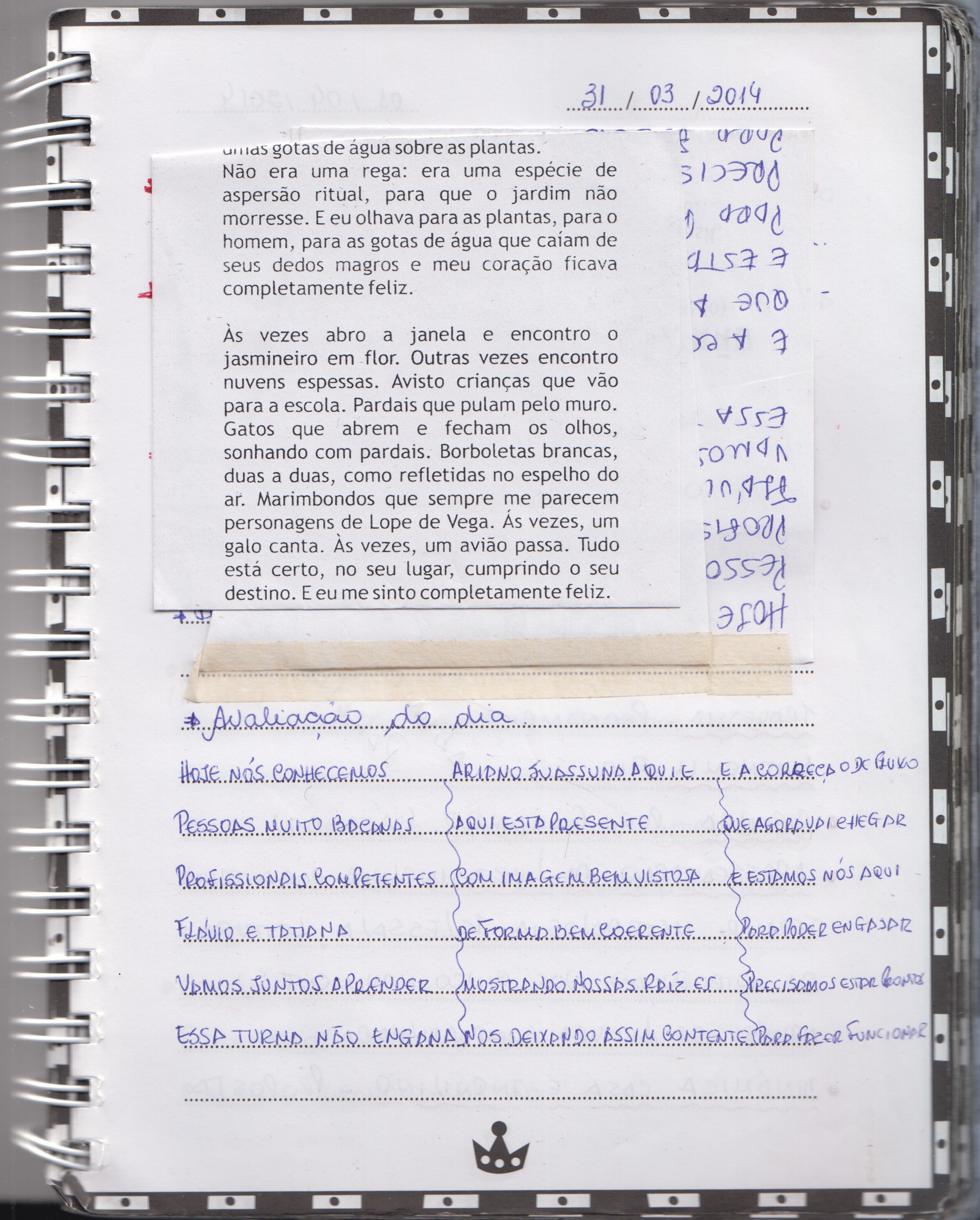 Registro do primeiro dia de formação da professora Darlene no Telecurso, no final do dia elaborou um cordel sobre o seu envolvimento.