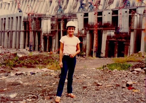 Primeira visita dos pais a Itaipu em 1983