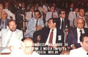 Wilmom Barbieri durante o Congresso Brasileiro da Pequena e Média Empresa. Brasília - DF, em novembro de 1984.