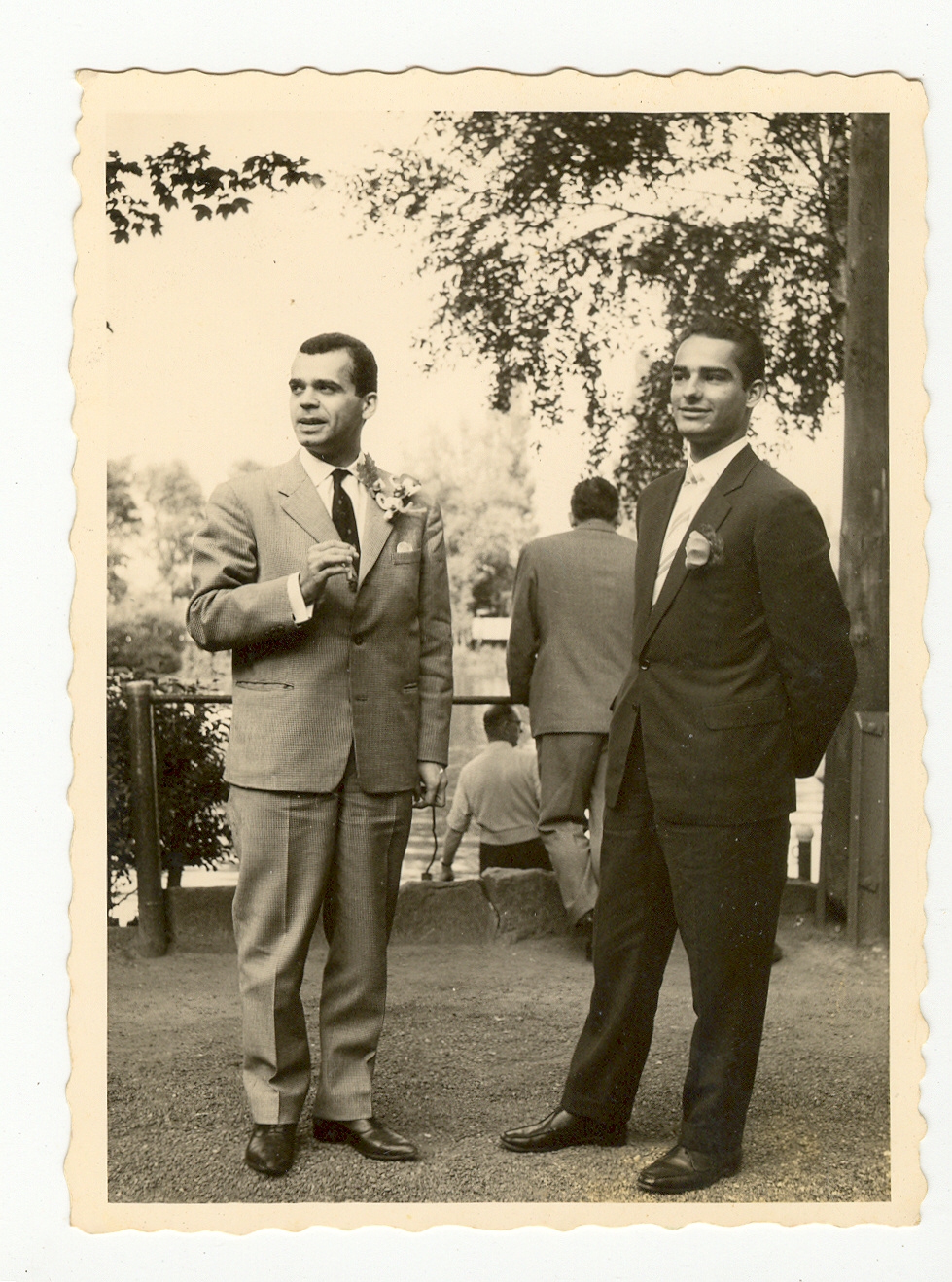 legenda: Carlo Leonardo Schneider e o amigo Giancarlo em viagem.