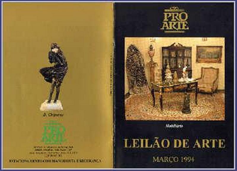 Catálogo de leilão da ProArte, casa especializada em leilões de obras de arte e propriedade de Mira Felmanas.