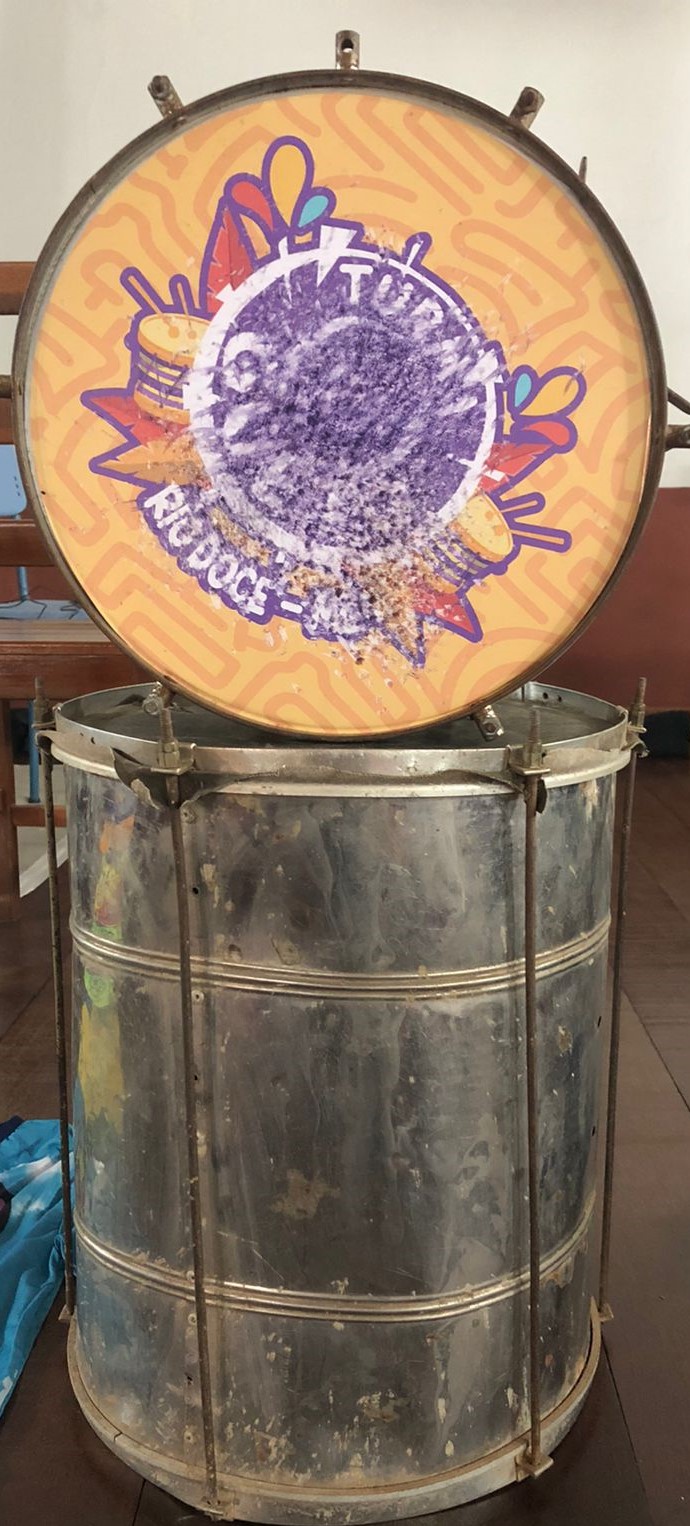 Primeiros instrumentos do Gueto: Tarol e caixa doados pelo Lino Angelo.