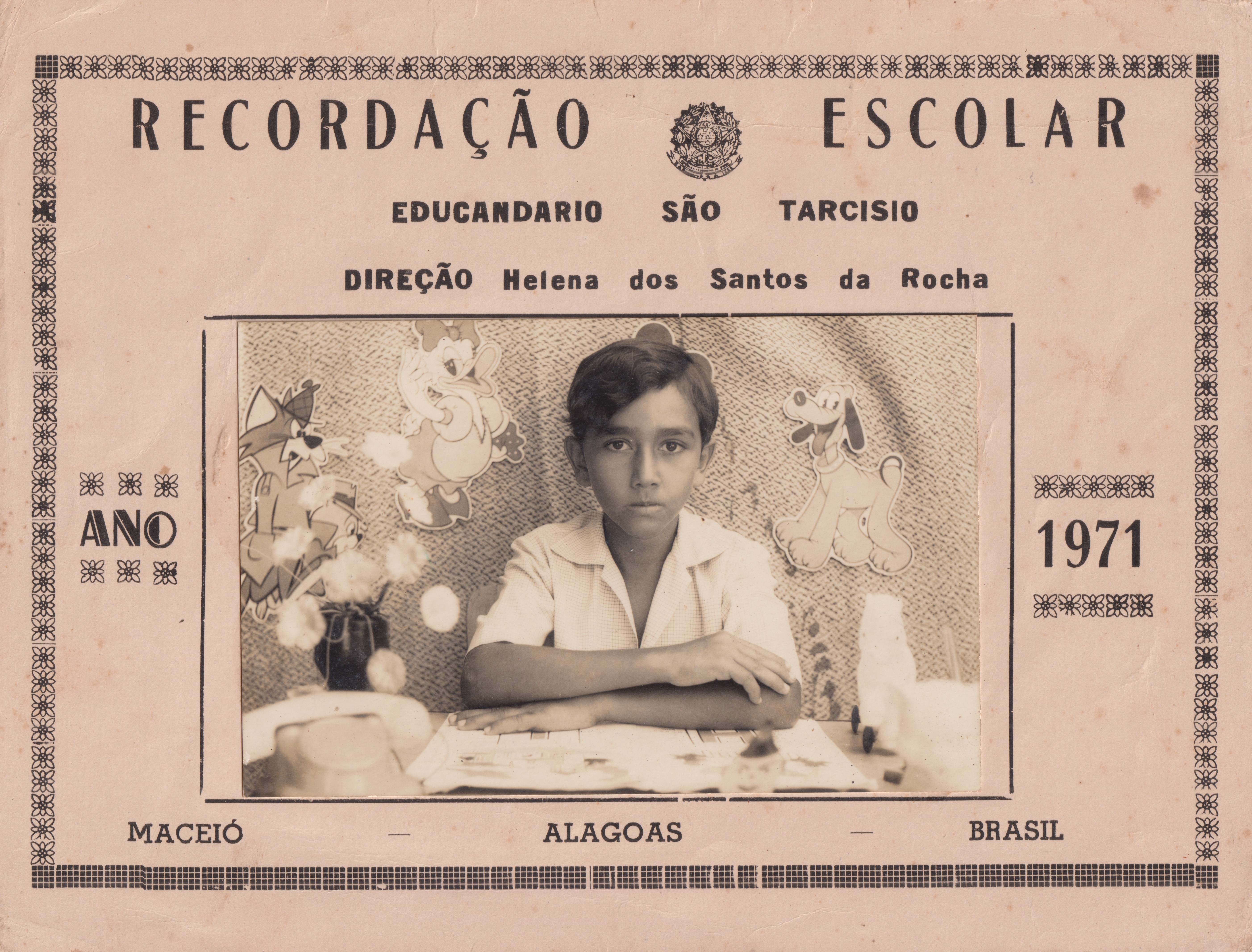 A foto clássica escolar no educandário São Tarcísio, era localizado no bairro da Cambona em Maceió- AL.