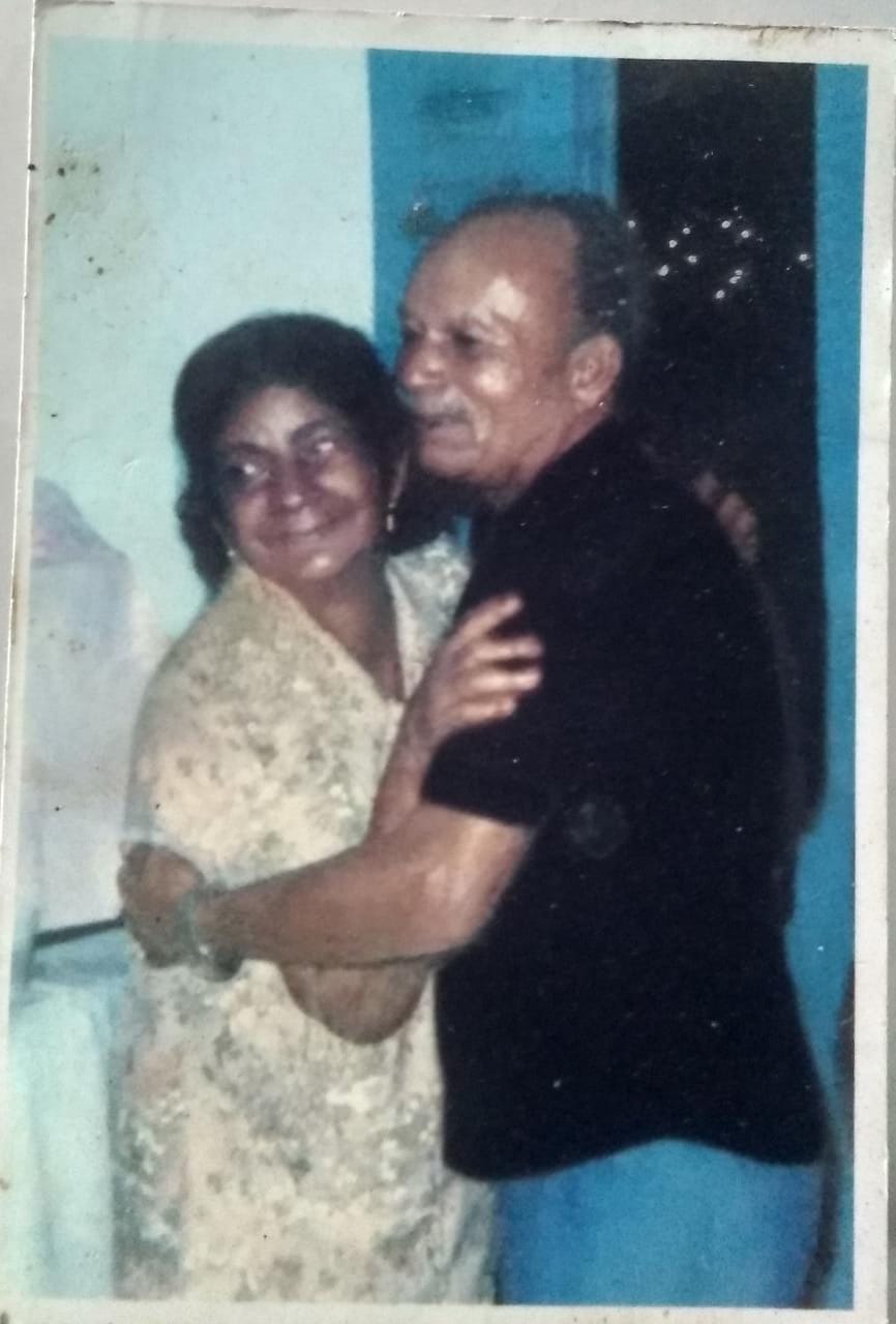 Avós maternos de Ricardo em momento de alegria e reunião da família. Maria Augusta (avó) e Antônio Pedro (avô)