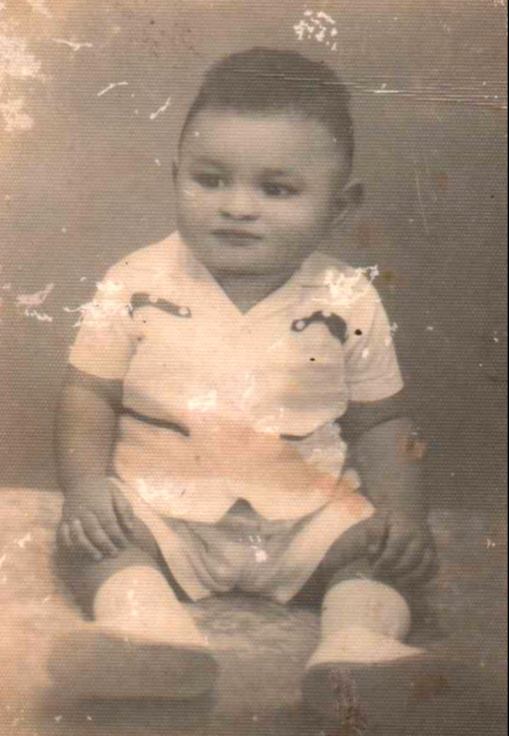 Registro de José Balbino aos seis meses de vida, na casa da família, na rua Marquês de Abrantes, bairro de Bebedouro.