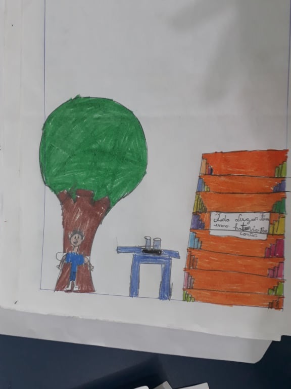 Desenho de observação feito no momento da entrevista