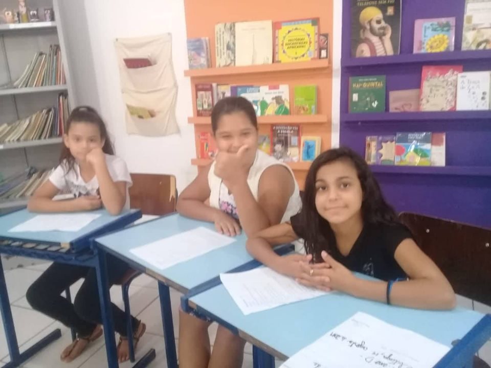 Alunas no momento da entrevista