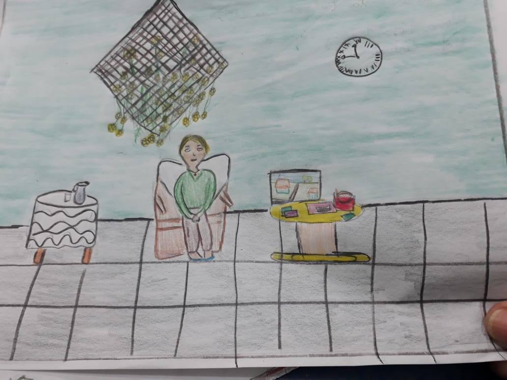 desenho feito por alunos no momento da entrevista