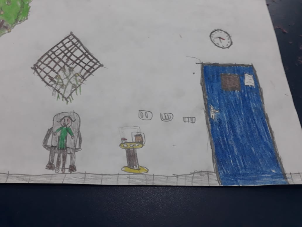 desenho de observação no momento da entrevista