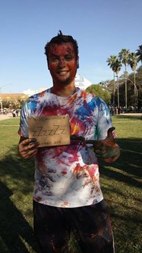 Pedro no trote da Faculdade de Química da UFRGS