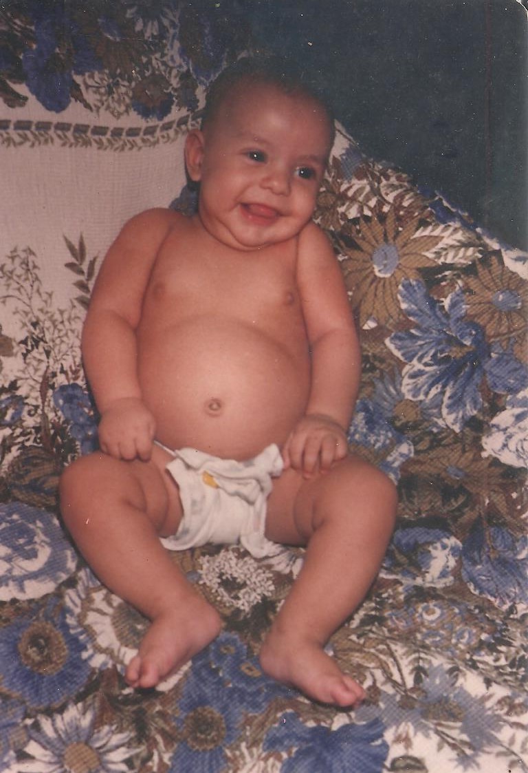 Pedro ainda bebê em Pernambuco