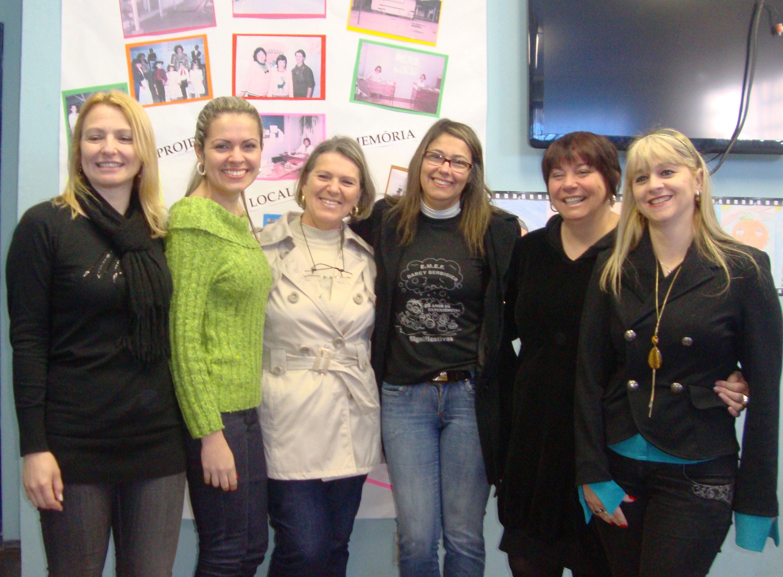 personagem: Supervisora Maria José Bonerberg, professora Josecler Schultz Wittizorecki, Alvaci Margaret Tolotti Silveira, professora Maribel Salgado Brasil, professora Paula Bolner e orientadora Greice Carvalho<br>historia: Entrevistada juntamente com as professoras e equipe pedagógica da escola após realização da entrevista.<br>