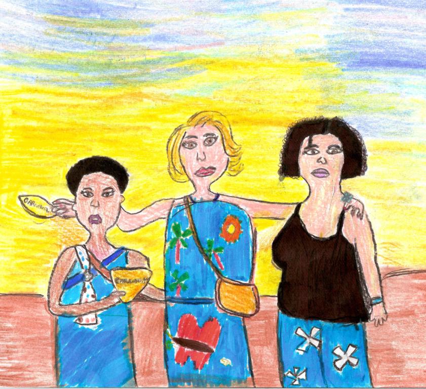 historia: Reprodução de Mariza (centro) com amigas no Carnaval de Marchinhas de Indaiatuba.<br>