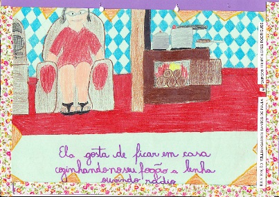 historia: Ela gosta de ficar em casa cozinhando e ouvindo rádio<br>