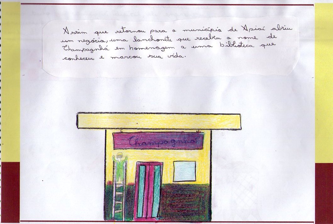 Desenho feito sobre os relatos de seu Hiroshi