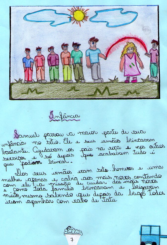 historia: Brincava muito com seus colegas.<br>