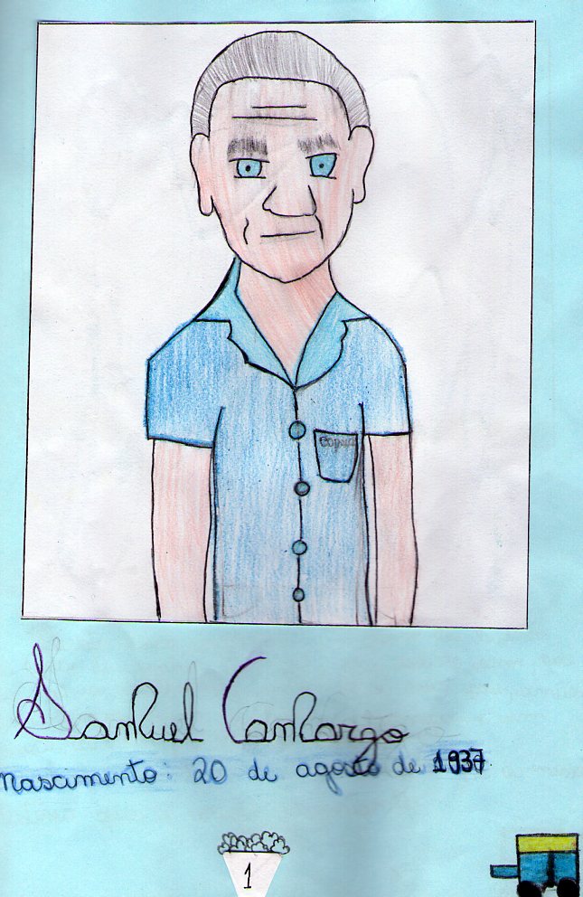 Desenho de observação feito por um aluno da 3ª série A