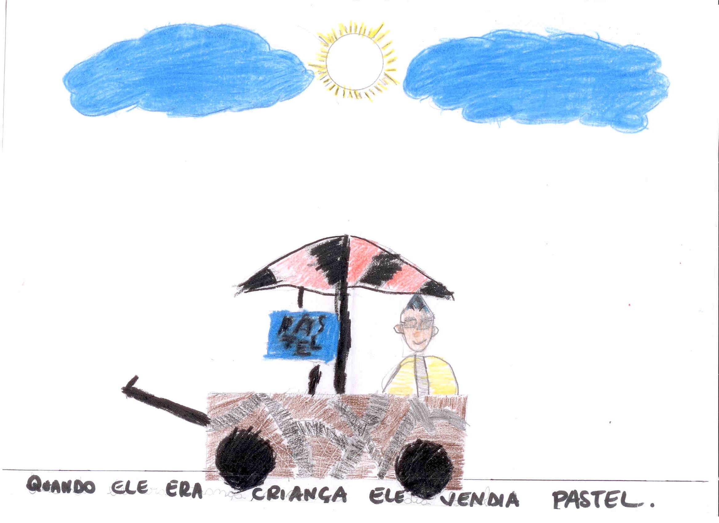 historia: Quando ele era criança ele vendia pastel<br>