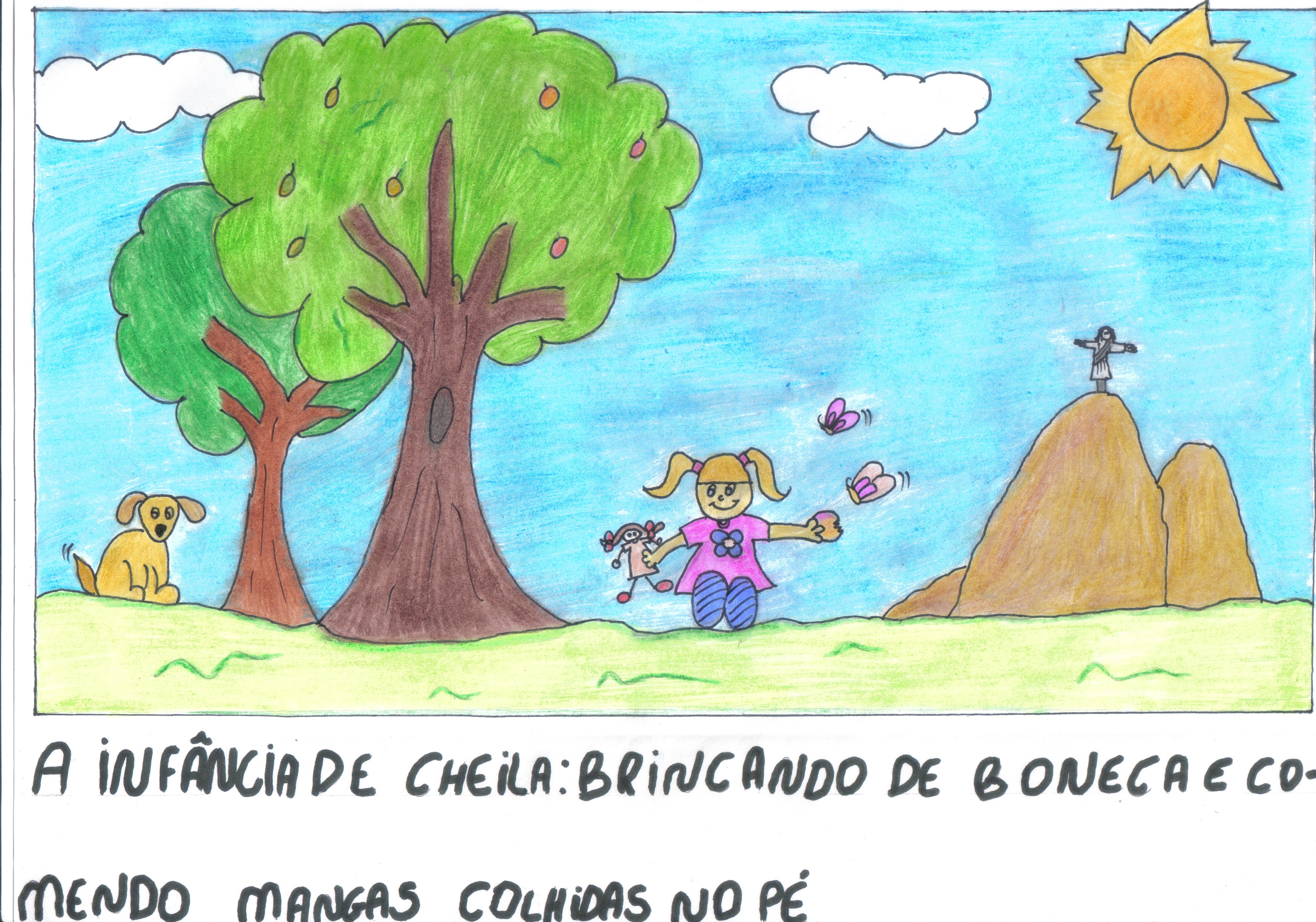 historia: Amanda retrata a infância da depoente.<br>