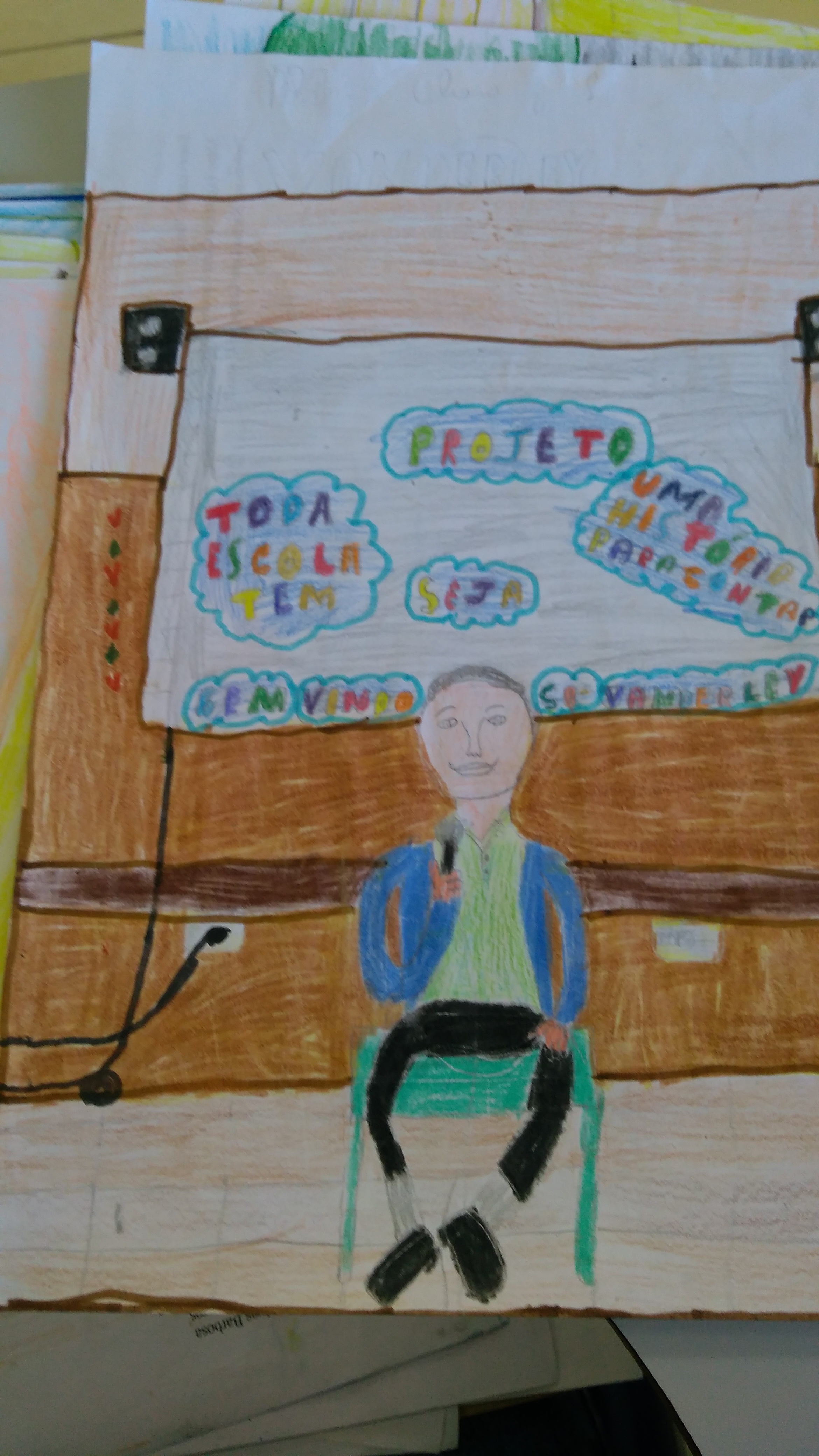 Desenho do dia da entrevista do Sr. Vanderlei