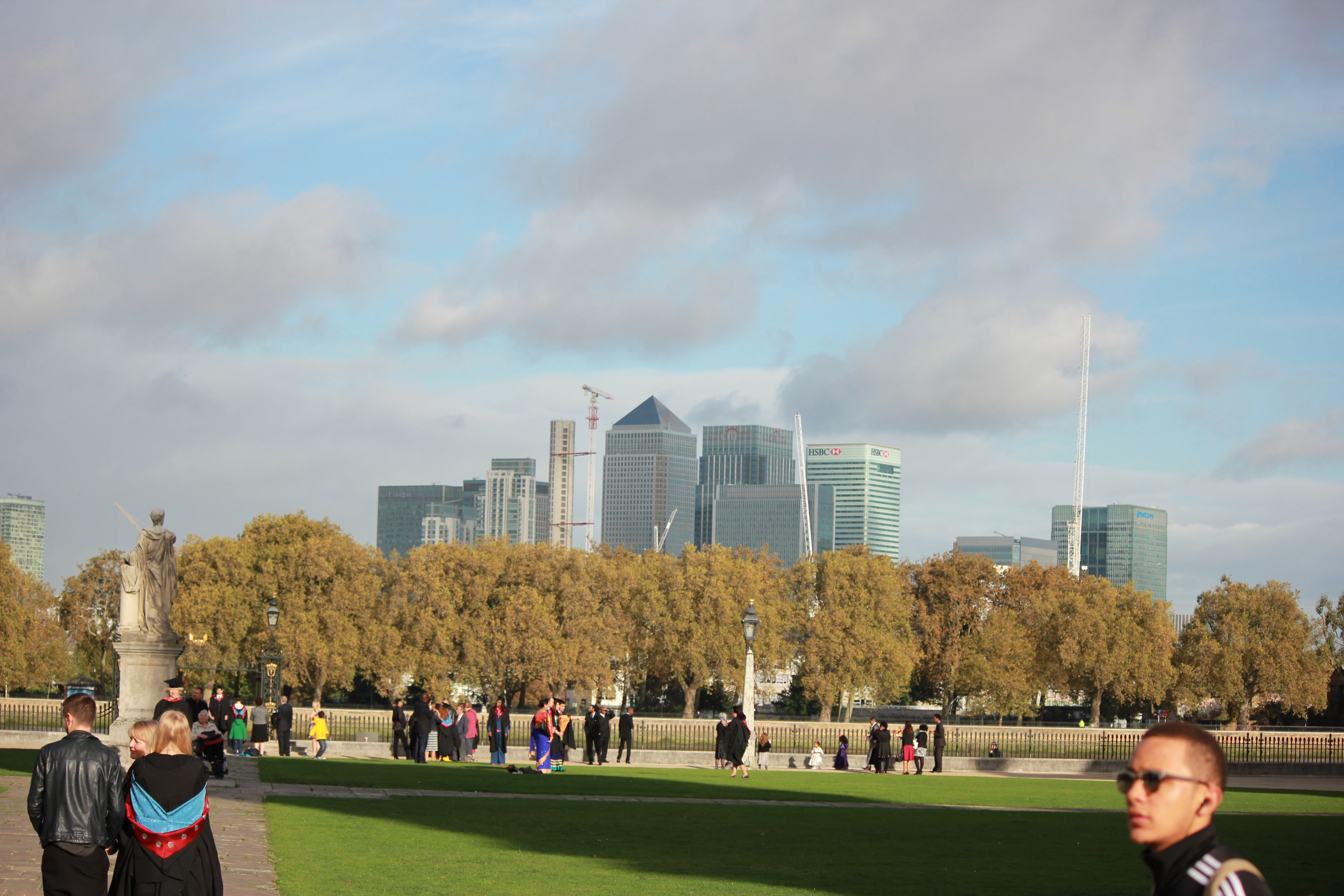 vista da cidade-estávamos no Campus da Universidade de Greenwich