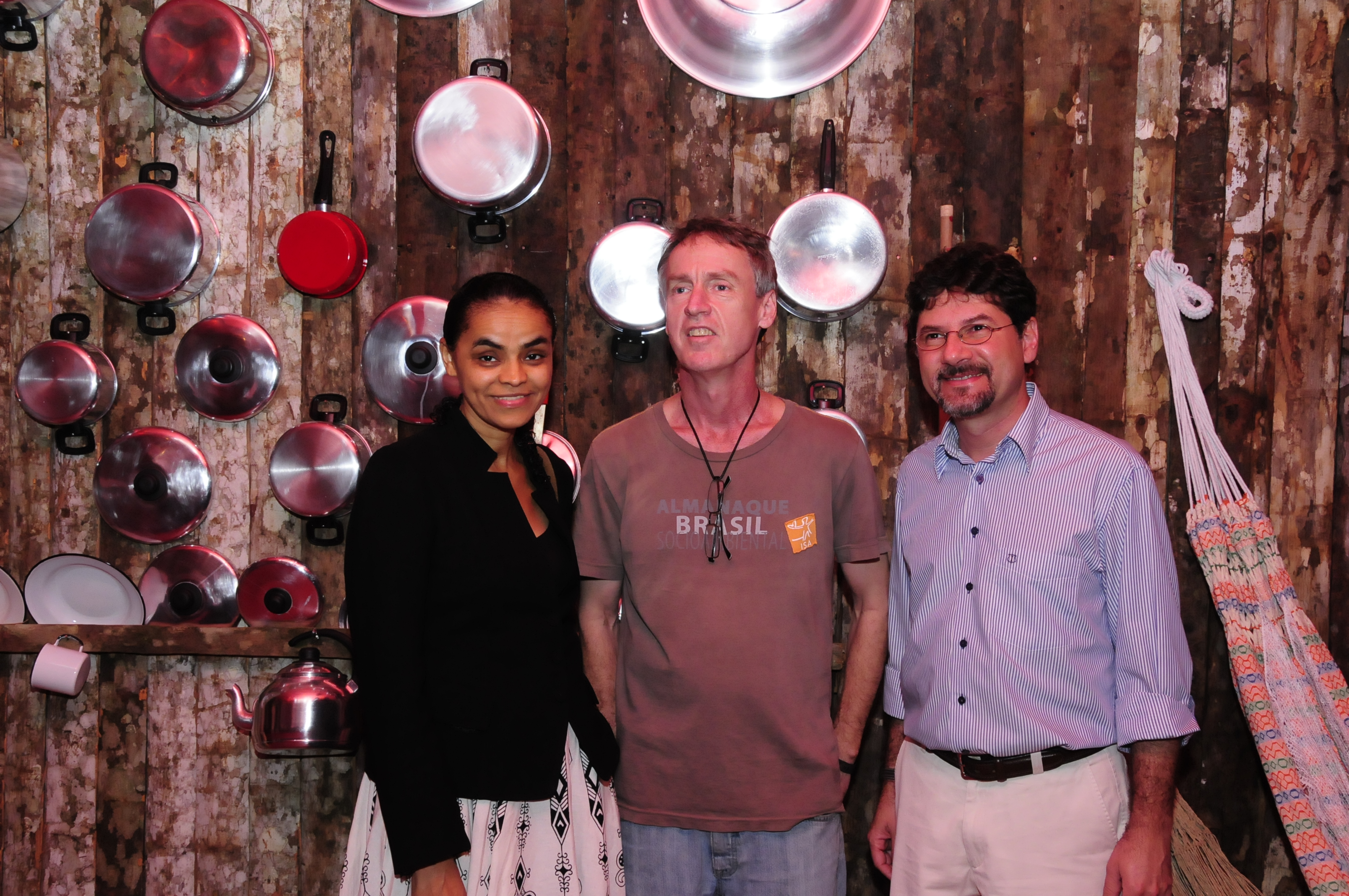 Marina Silva, Steve Schwarzman (EDF – Environmental Defense Fund) e Binho Marques em encontro.