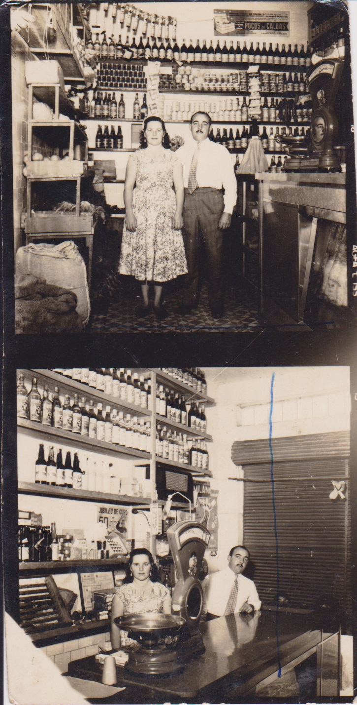 Com a esposa no bar que tinham na época. Vila Mazzei, Zona Norte de São Paulo