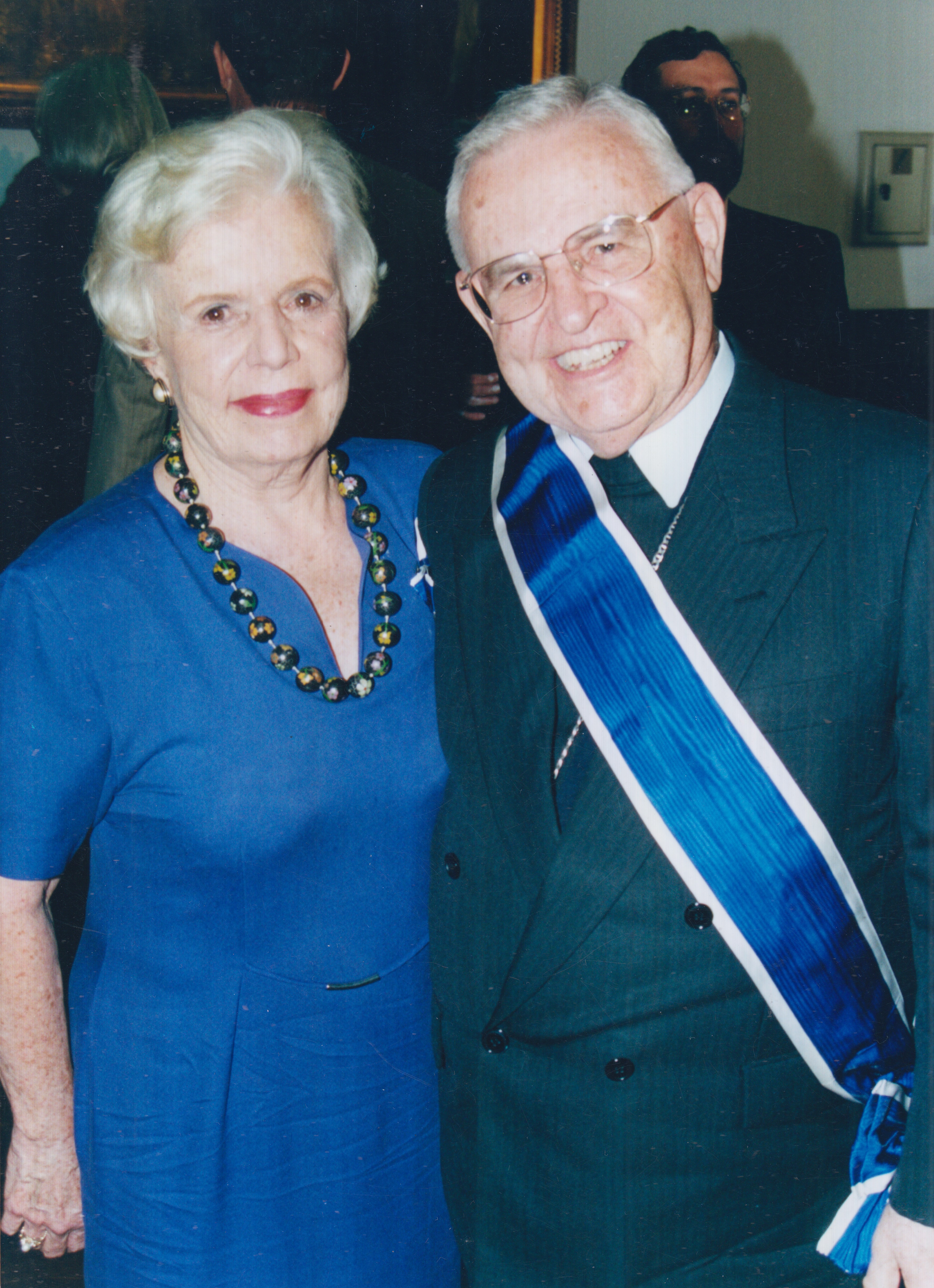 Margarida com D. Paulo no Palácio dos Bandeirantes