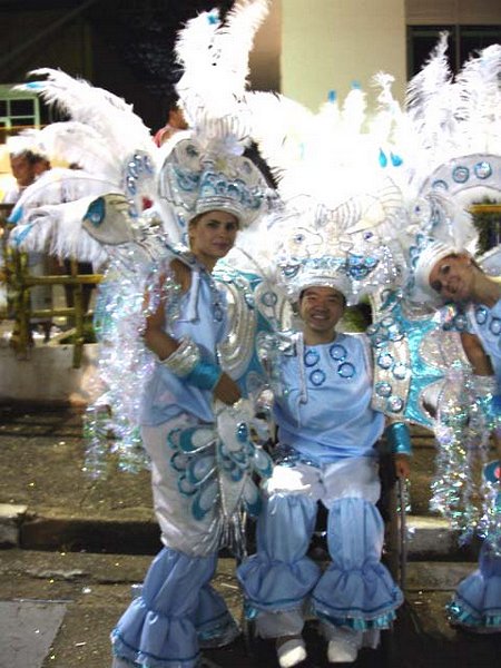 Ricardo participando do desfile com a escola de samba Vai-Vai. Sambódromo do Anhembi.