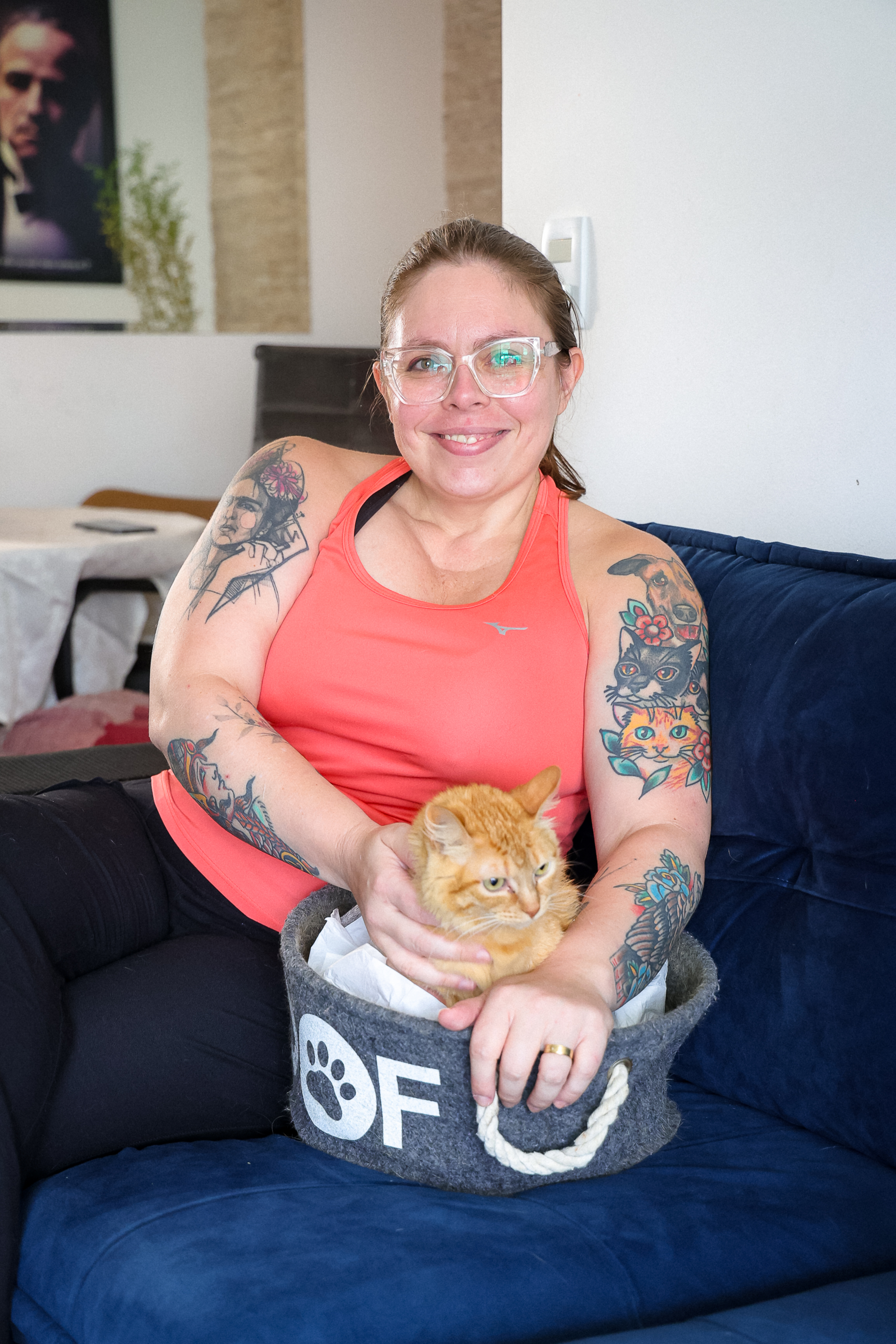 Christiane e Romeu, o gatinho do sol