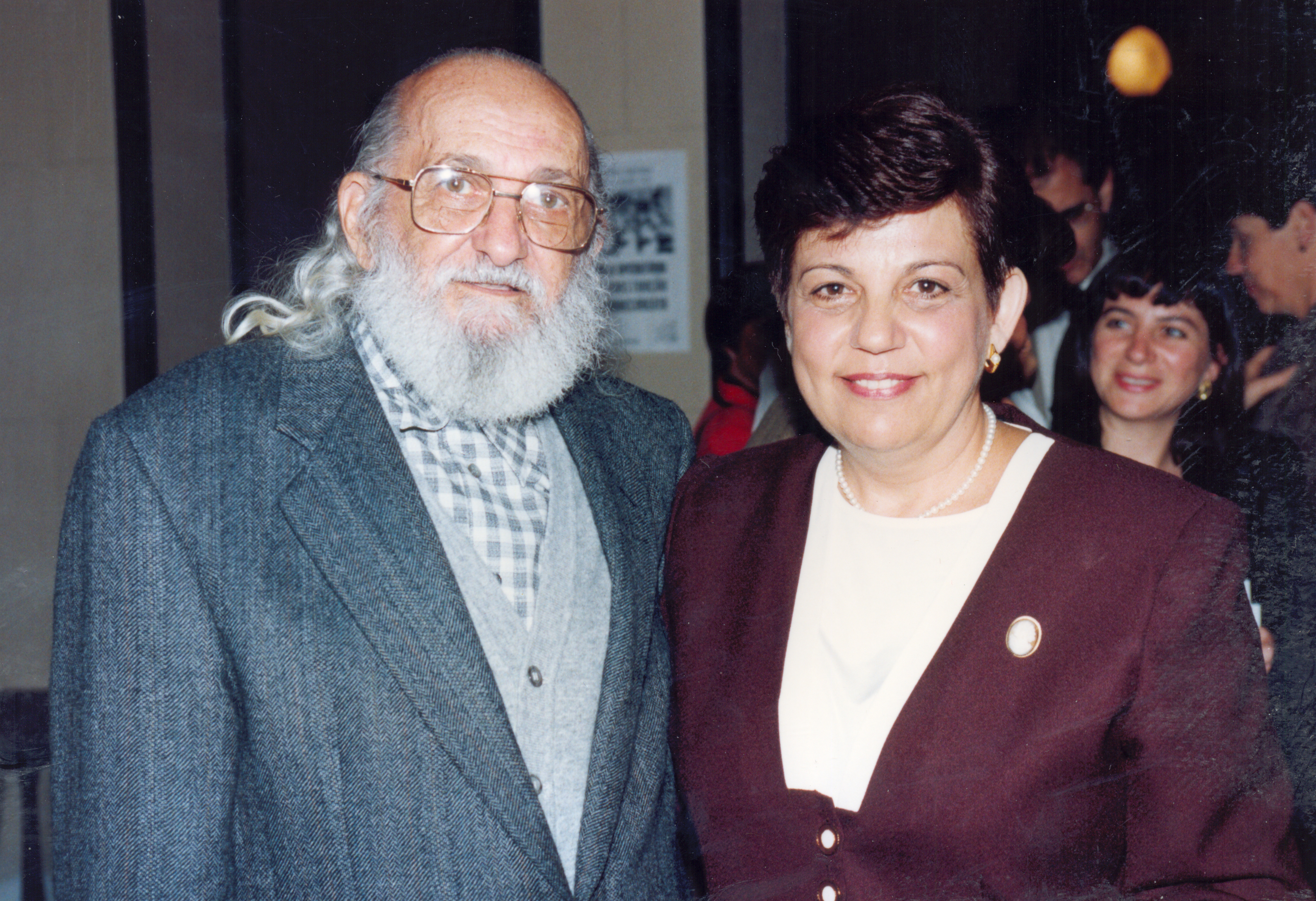 Cleide e Paulo Freire no lançamento de seu livro 