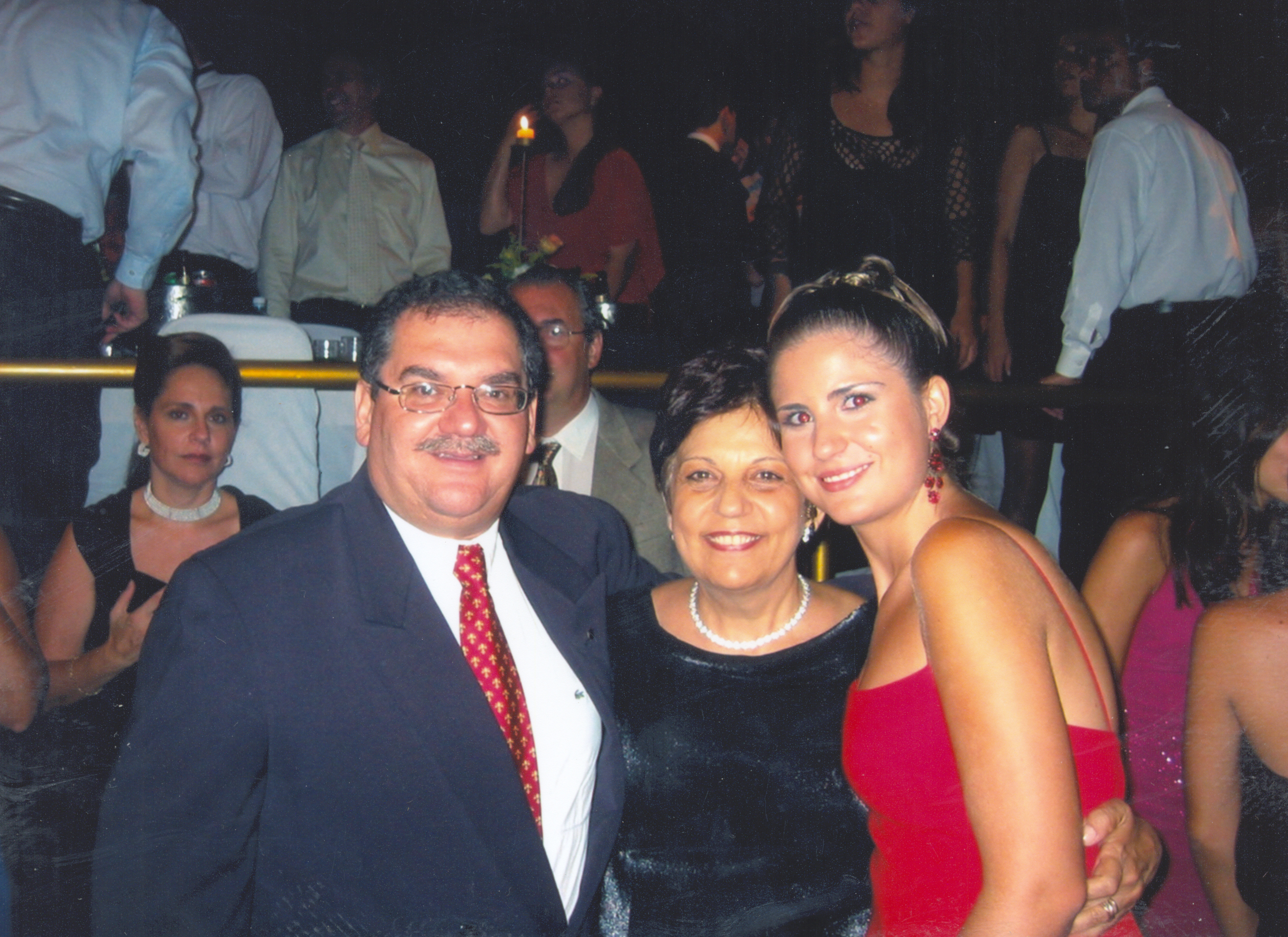 Cleide e o marido Duílio na formatura da sobrinha Juliana.