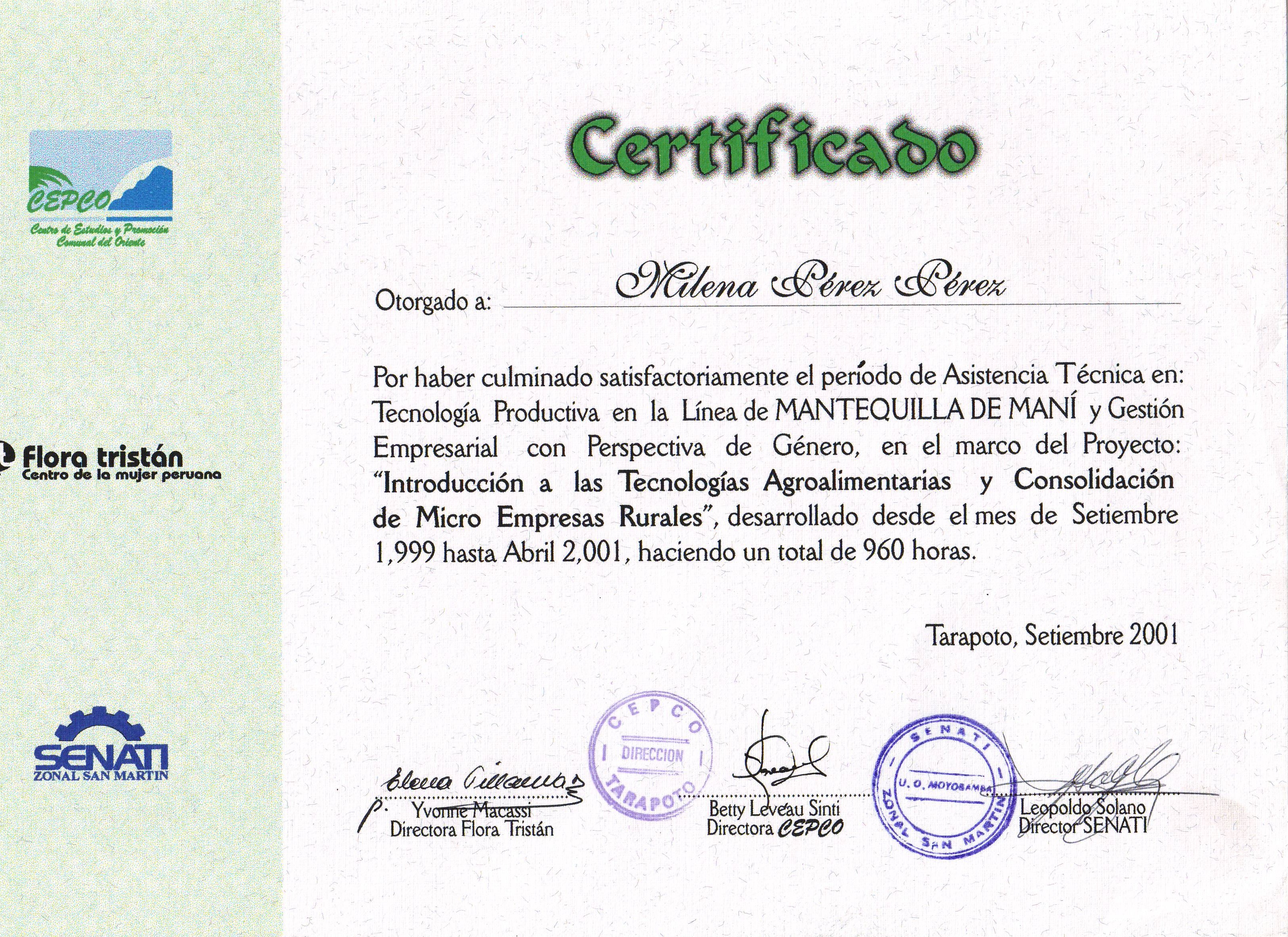 Certificado do curso de 
