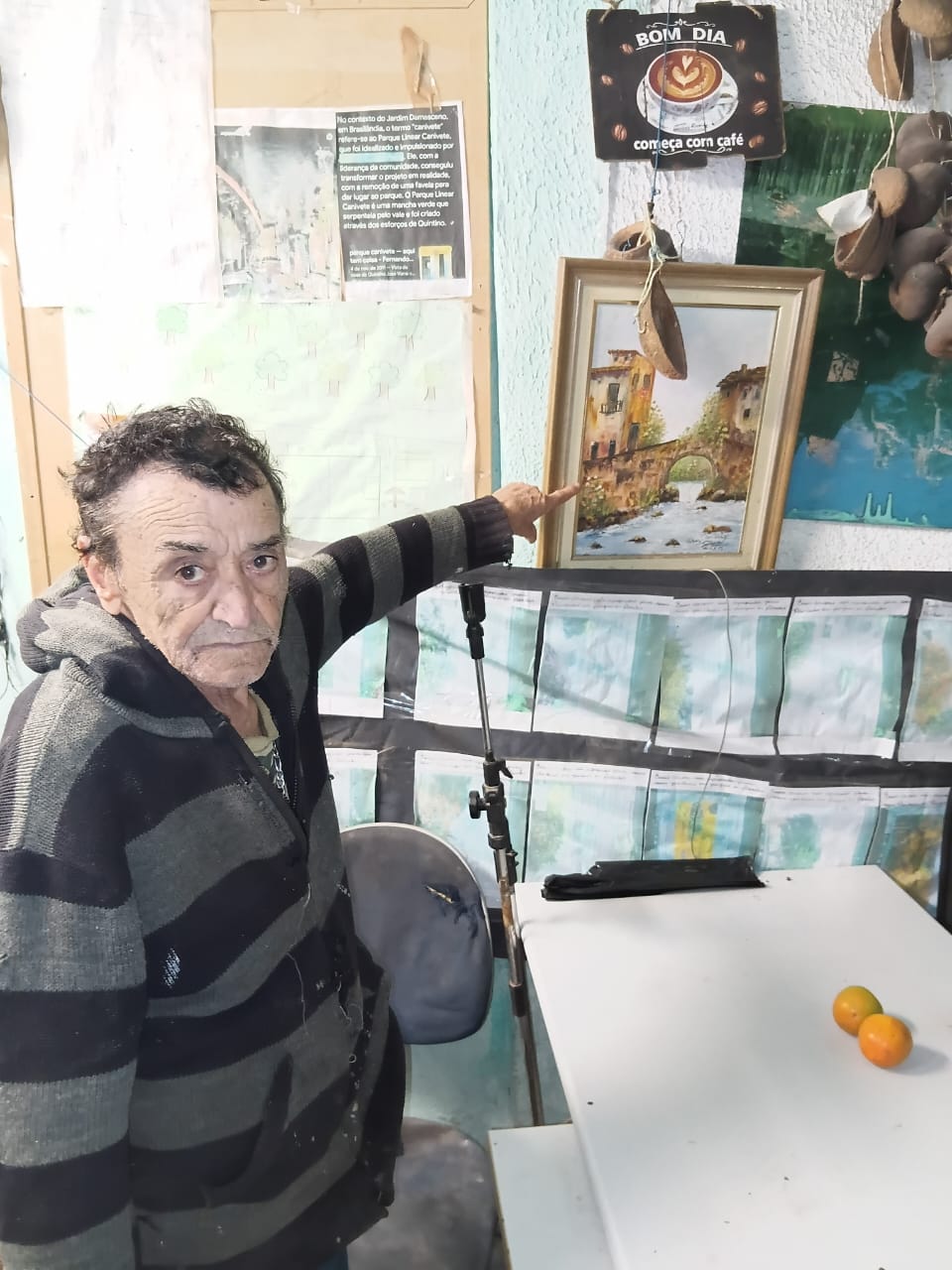 A obra é utiliza com forma de representação em suas atividades educativas na intenção de explicar aos alunos o grave impacto do descarte de esgoto nos rios da região.