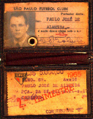 Carteira de sócio do SPFC