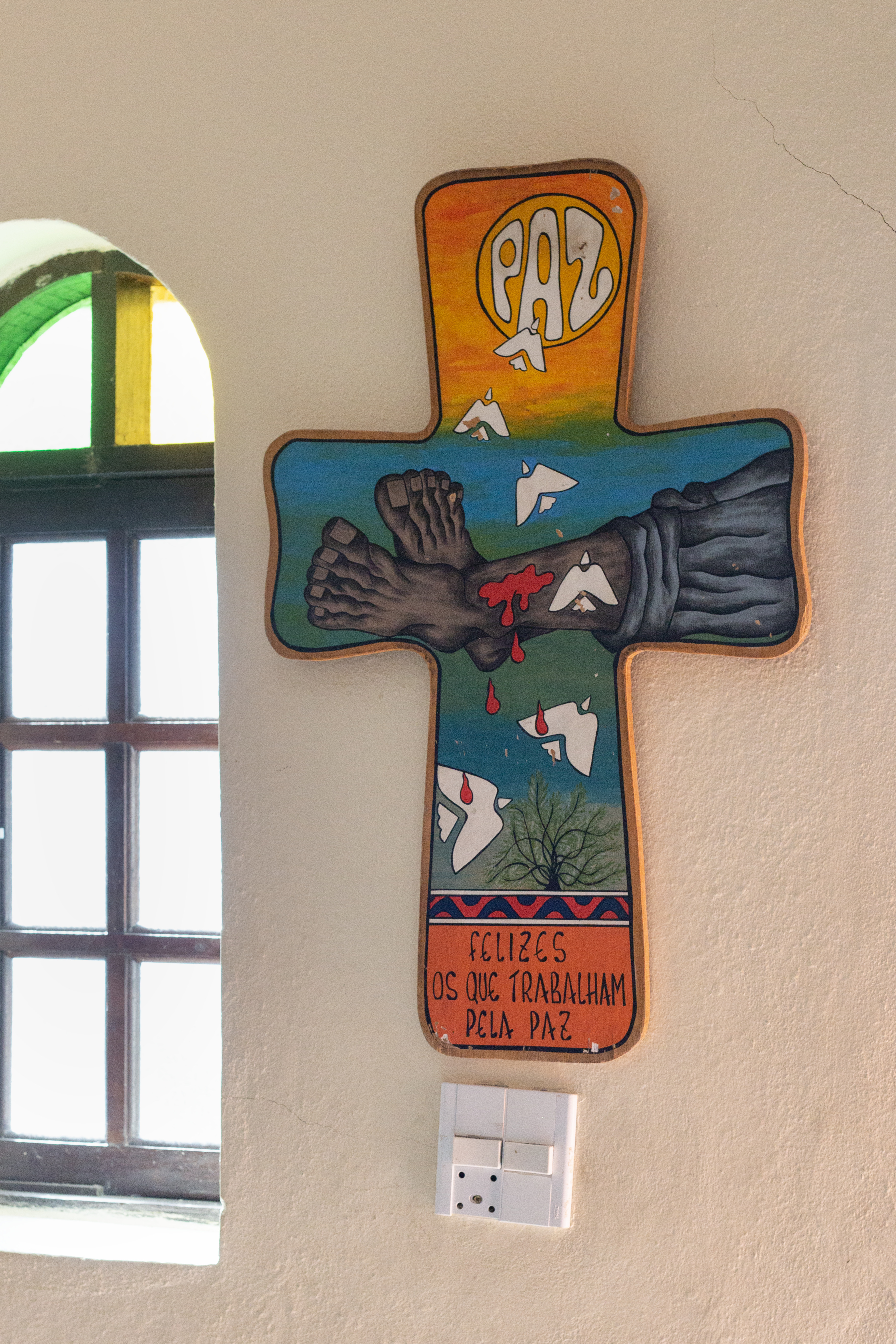 Cruz na Área Pastoral São José Operário, no bairro da Vila Prudente, que simboliza a esperança que um dia se colherá a paz.
